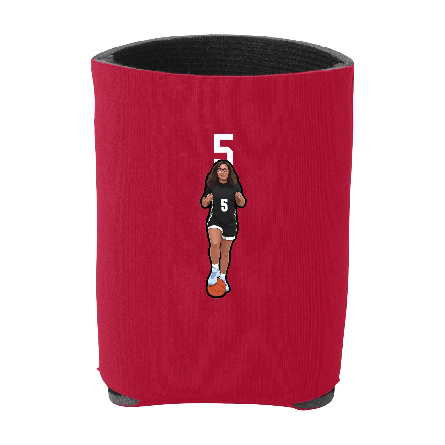 Can Holder — Number Top in Red