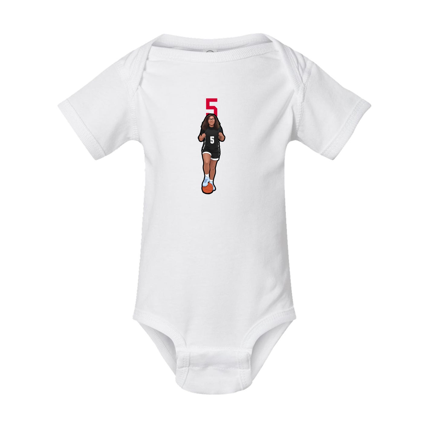 Baby Onesie — Number Top in White