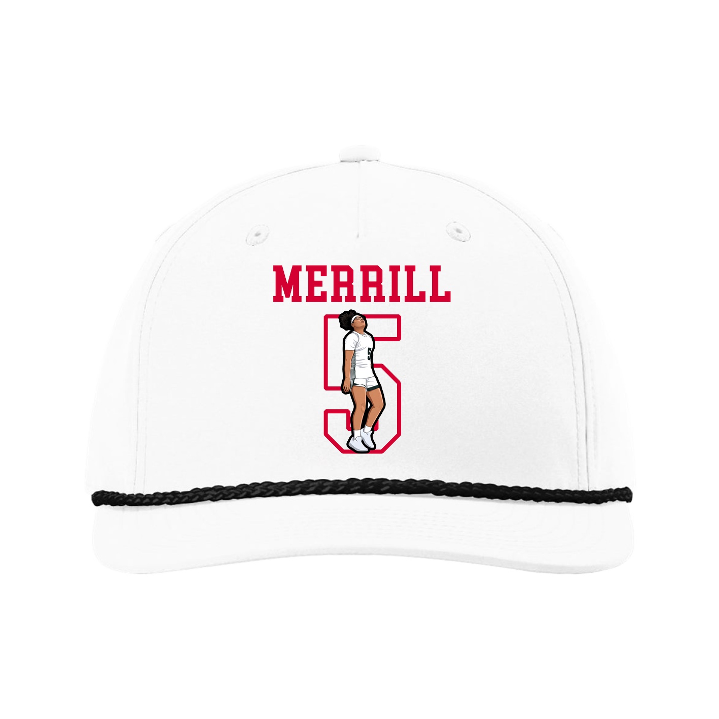 Five-Panel Classic Rope Cap — Shirsey in White