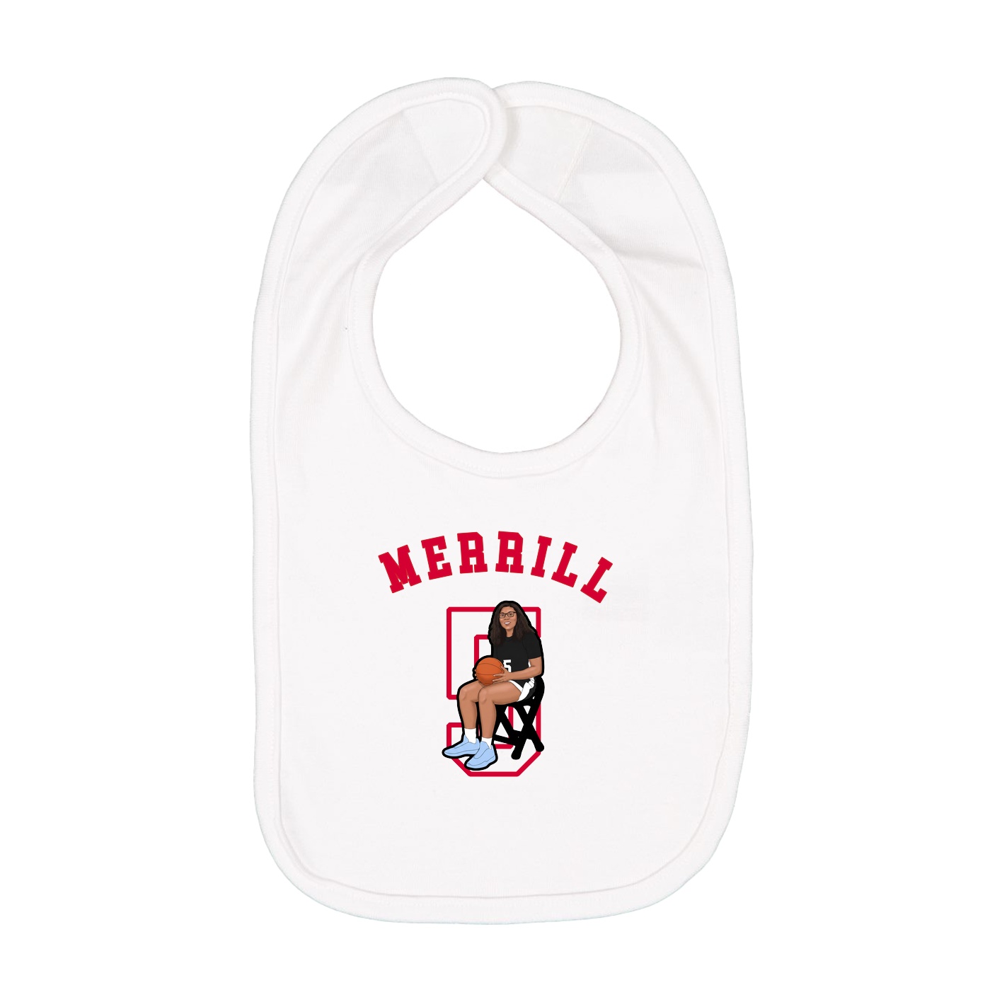Infant Bib — Shirsey Arch in White