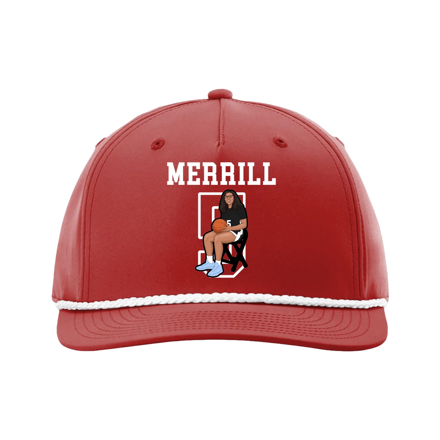 Five-Panel Classic Rope Cap — Shirsey in Red
