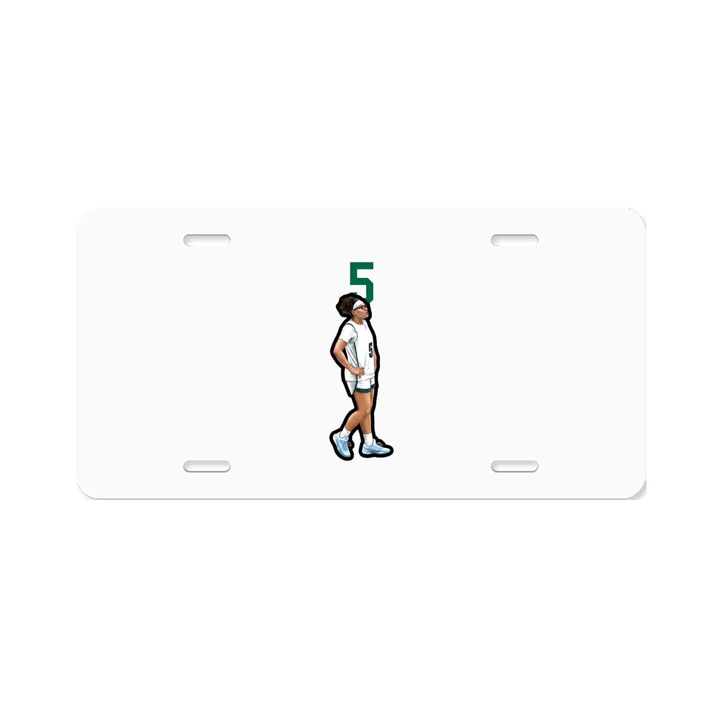 License Plate — Number Top in Classic