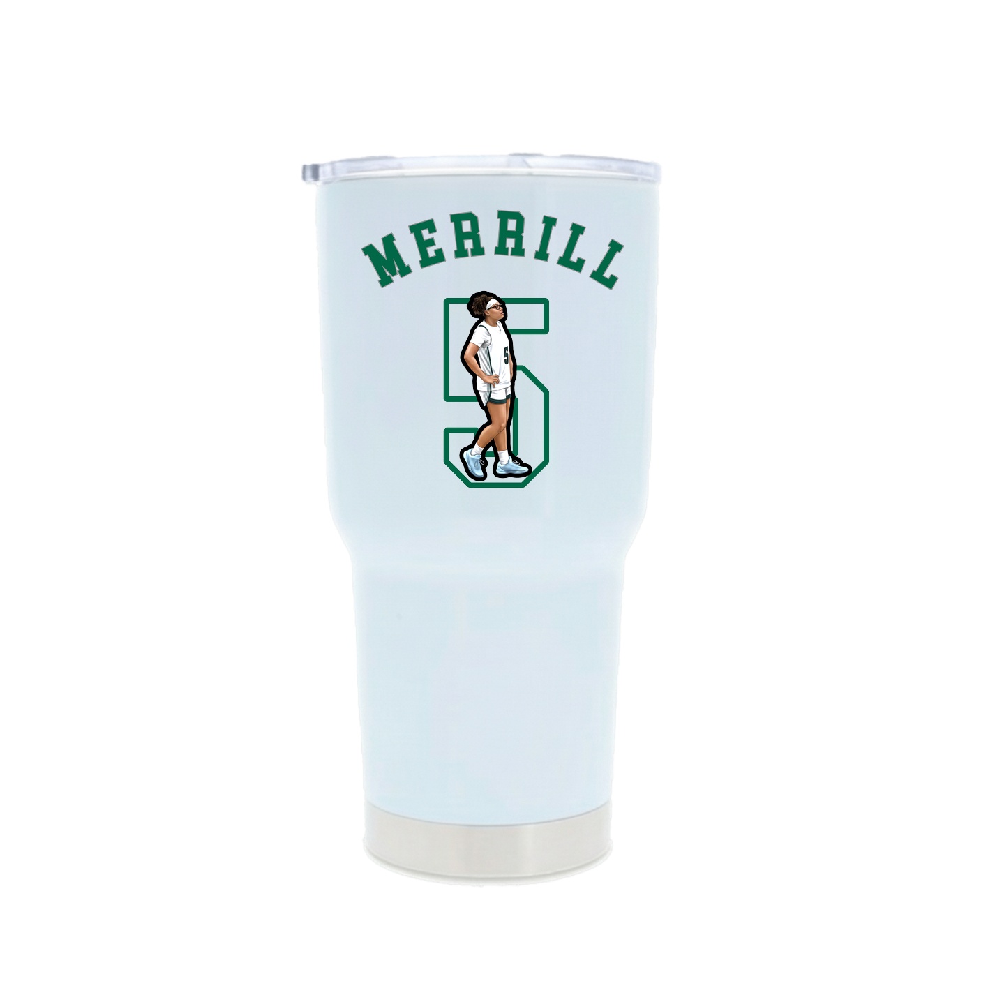 30oz Stainless Steel Tumbler — Shirsey Arch in White