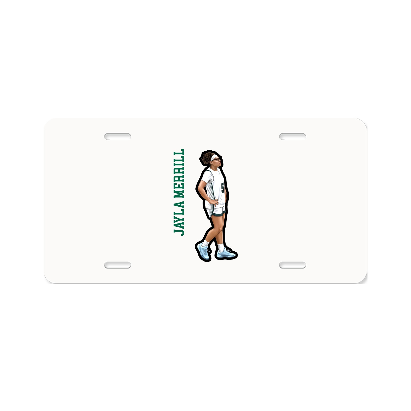 License Plate — Name Vertical in Classic