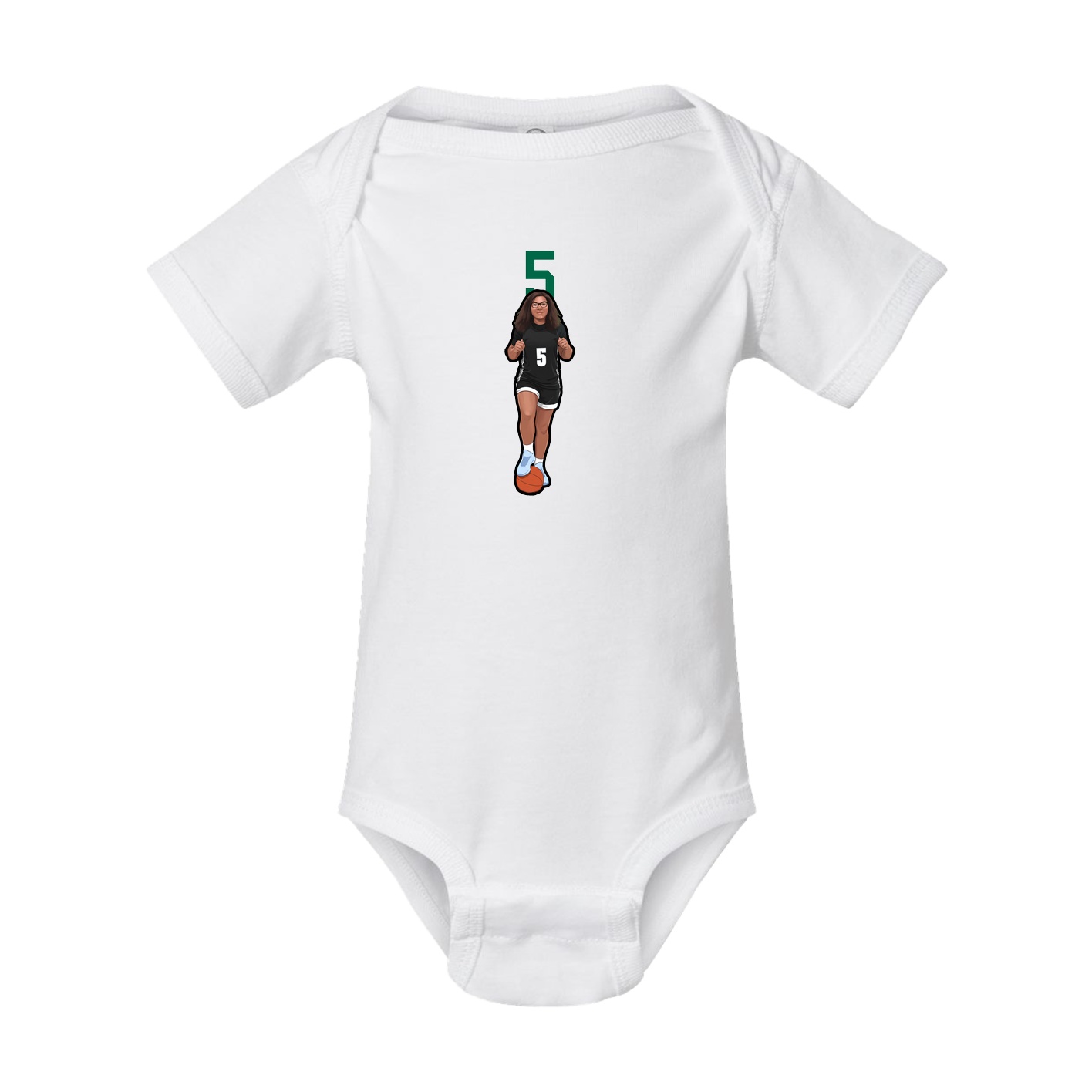 Baby Onesie — Number Top in White