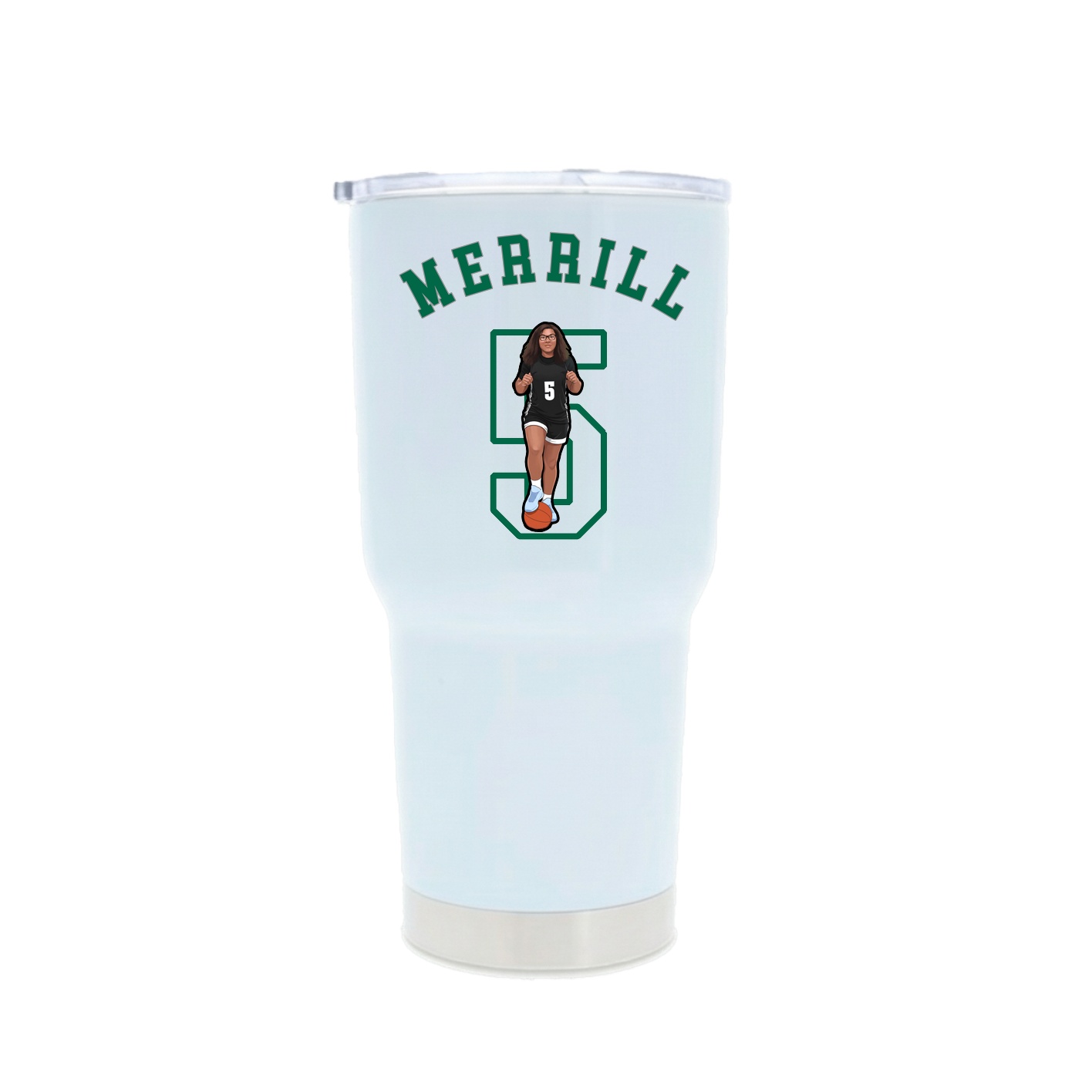 30oz Stainless Steel Tumbler — Shirsey Arch in White