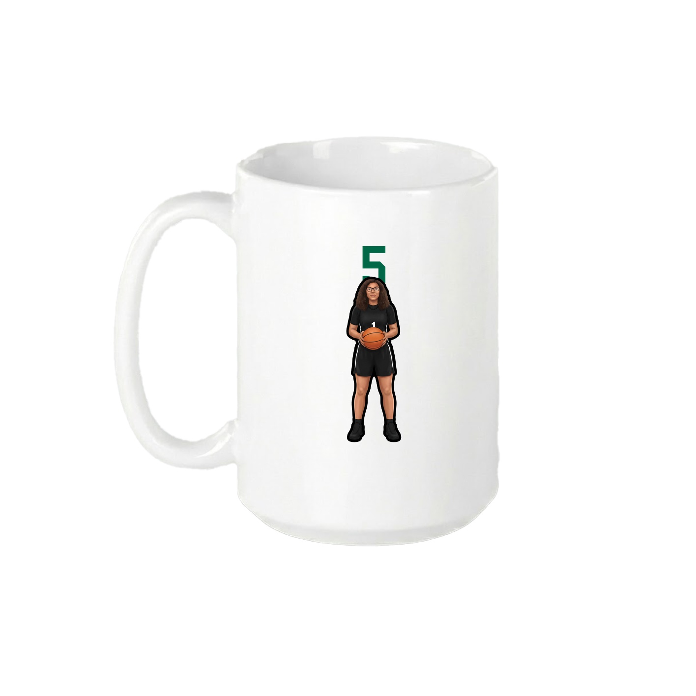 15oz Coffee Mug — Number Top in White
