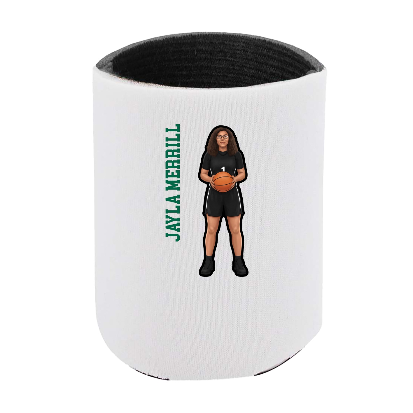 Can Holder — Name Vertical in White