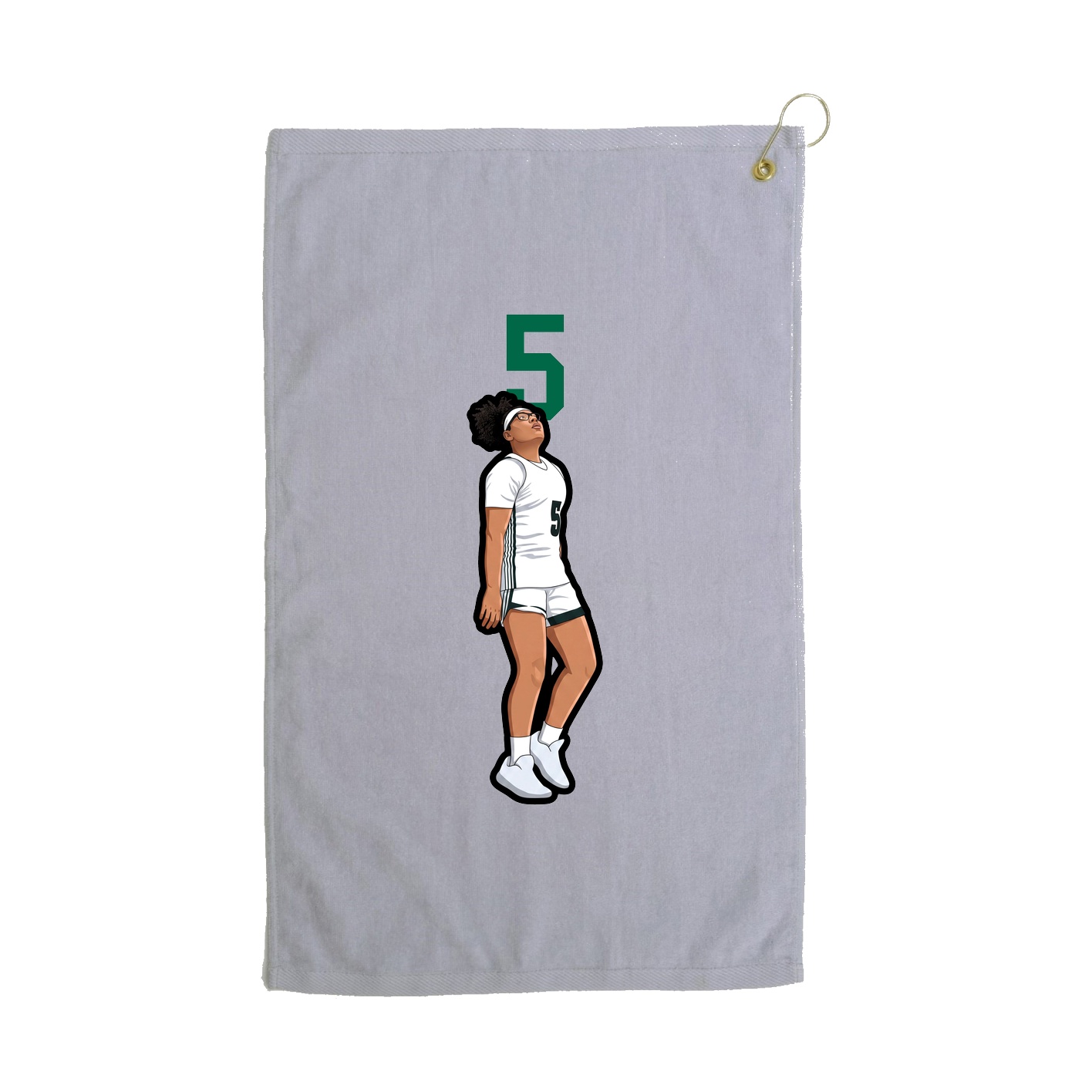 Golf Towel — Number Top in Grey