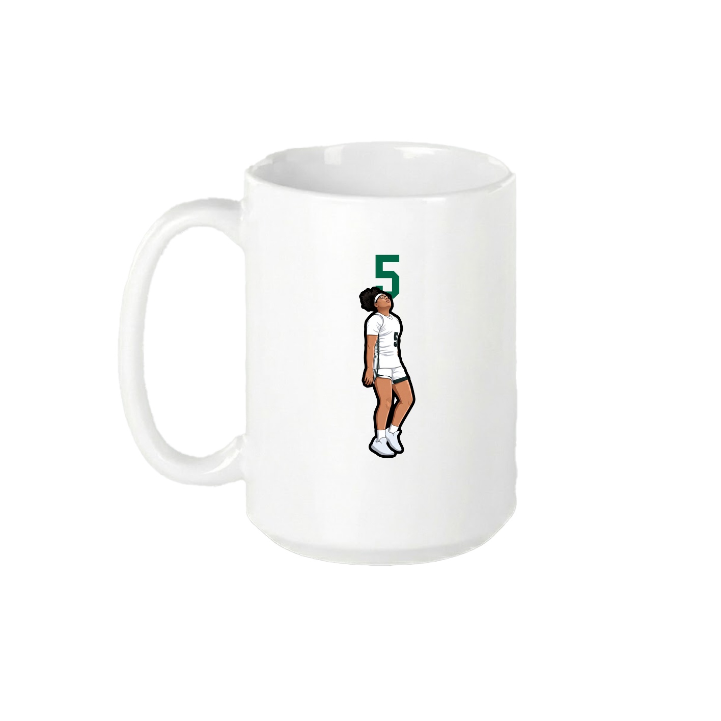 15oz Coffee Mug — Number Top in White