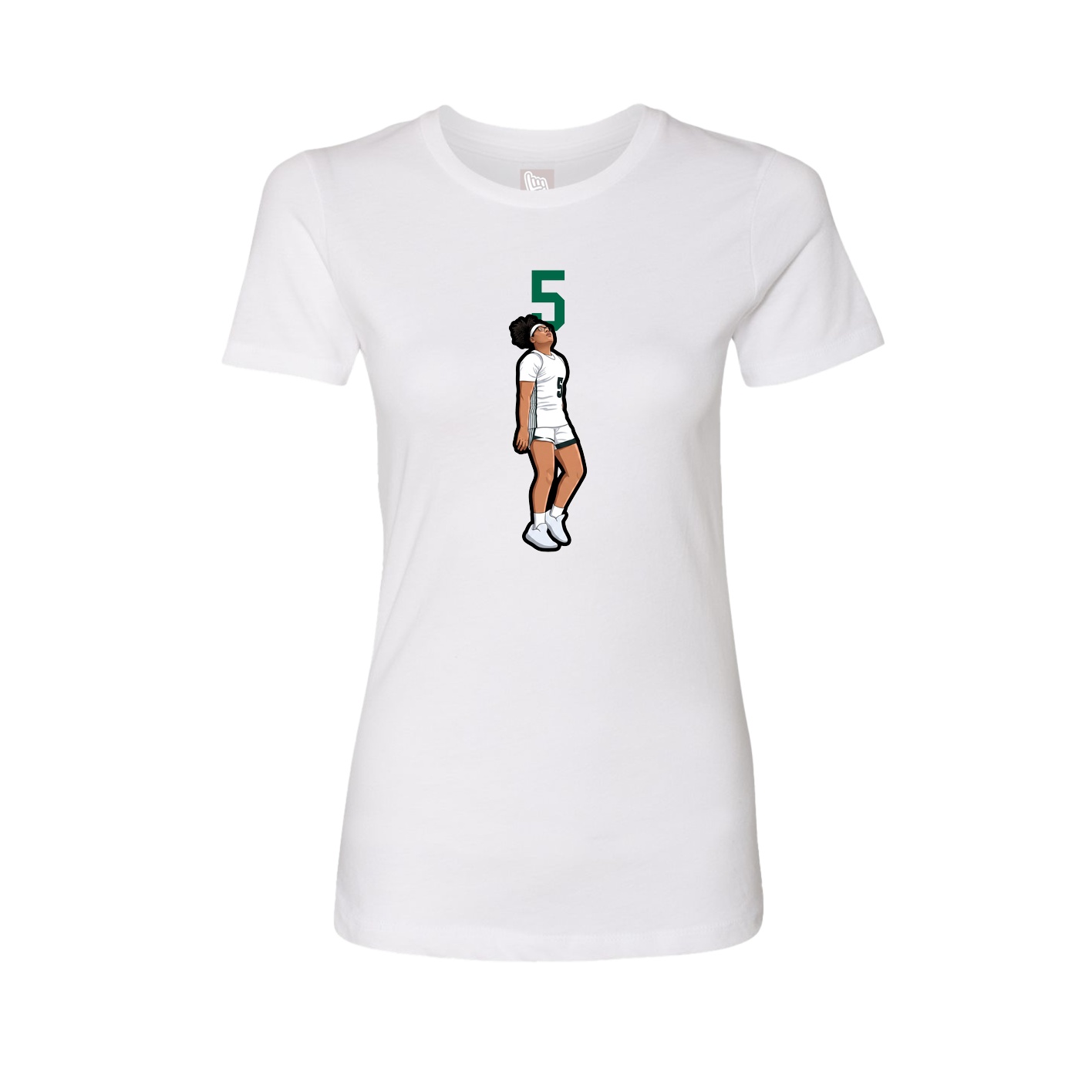 Womens Tee — Number Top in White
