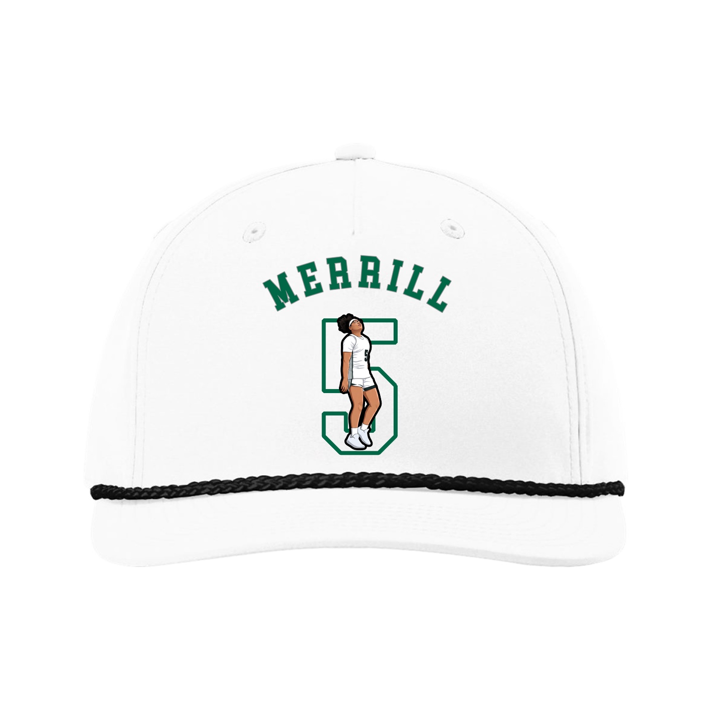 Five-Panel Classic Rope Cap — Shirsey Arch in White