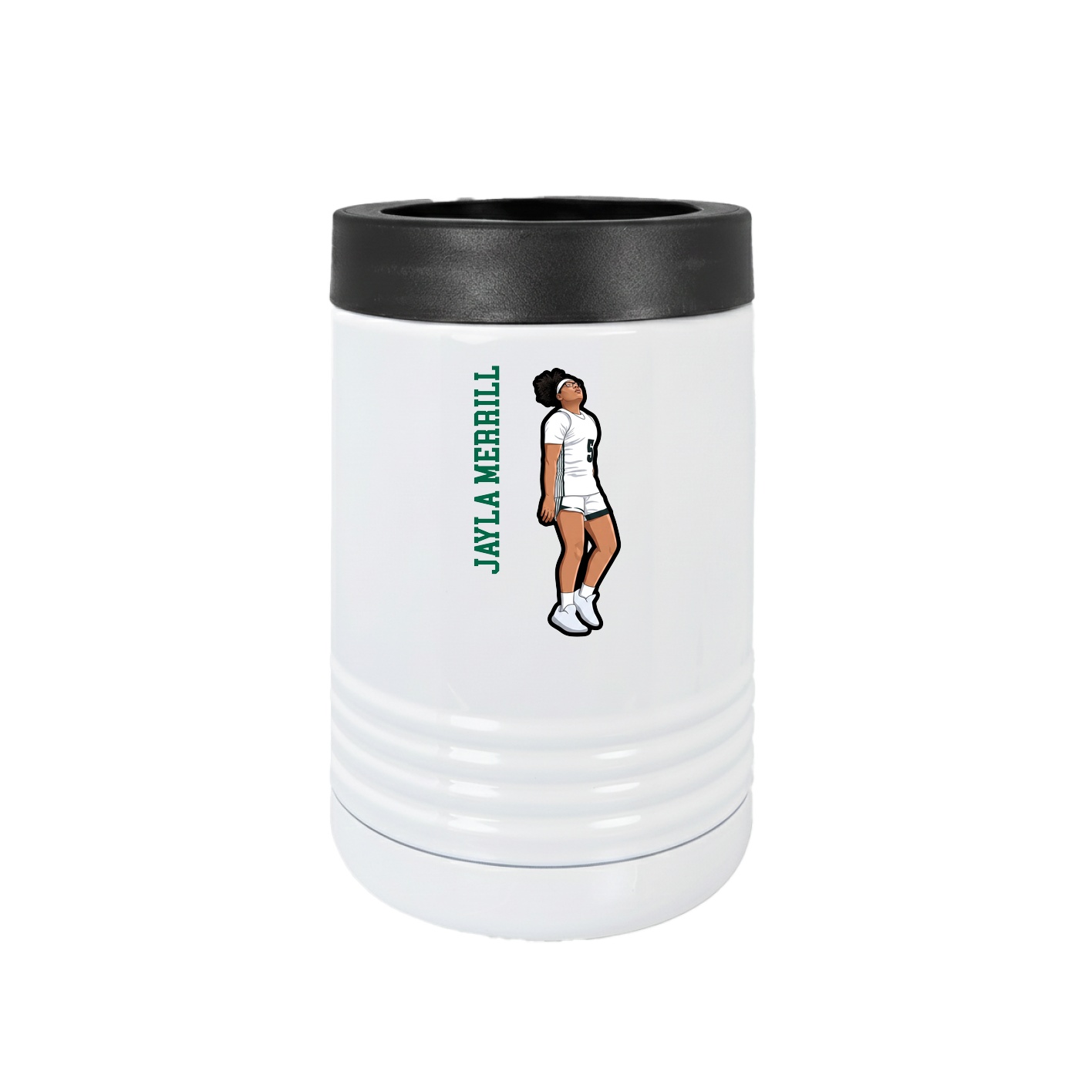 Beverage Holder — Name Vertical in White
