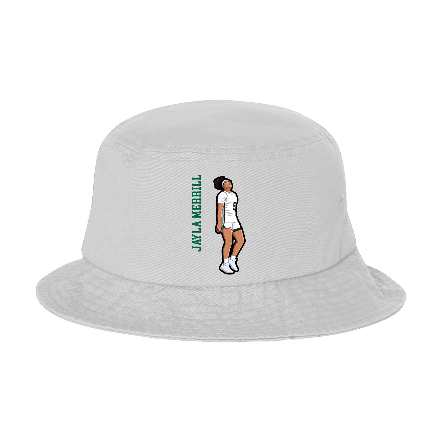 Bucket Cap — Name Vertical in White