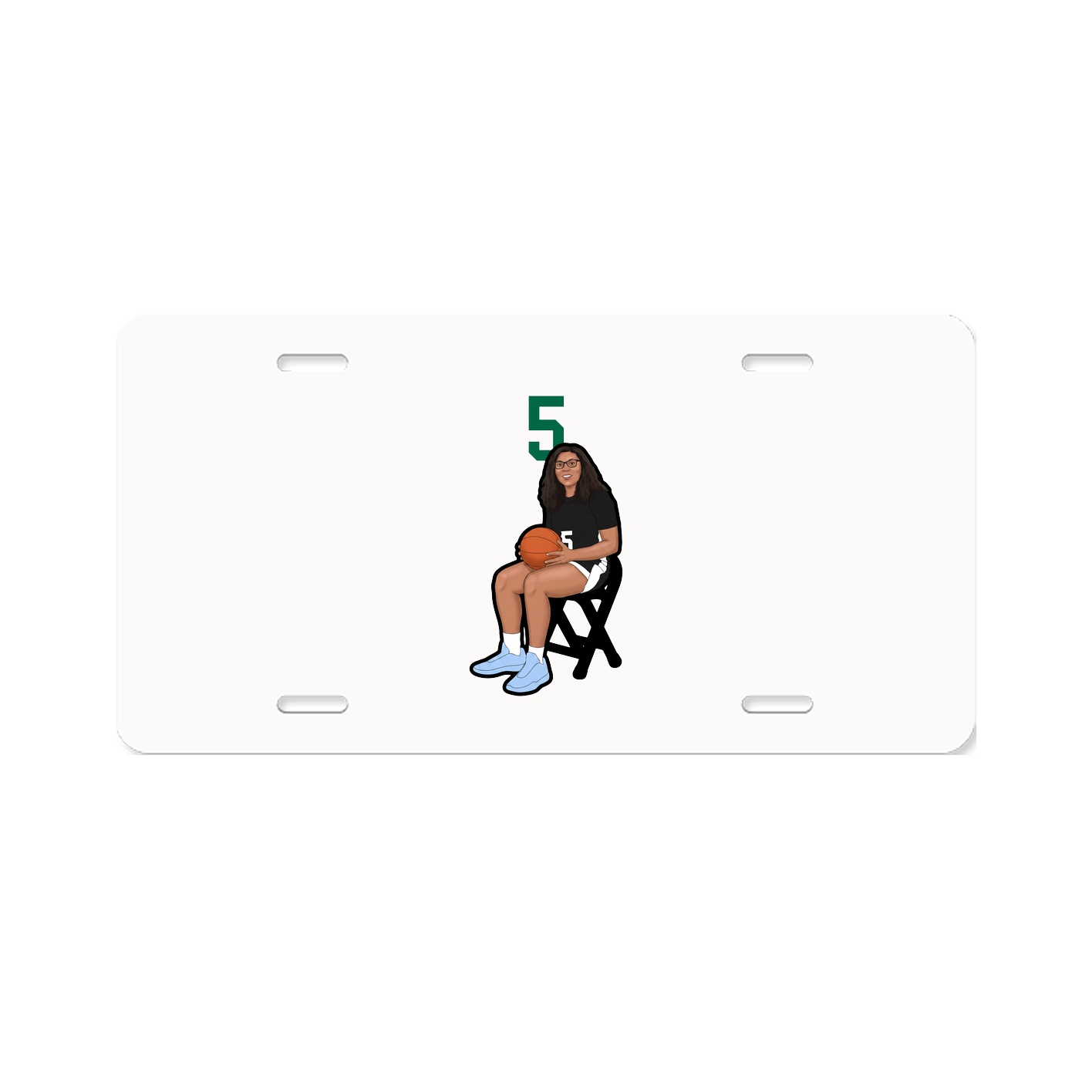License Plate — Number Top in Classic