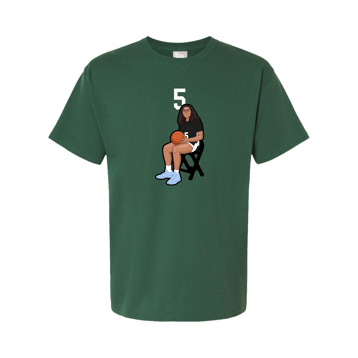 Youth Tee — Number Top in Green