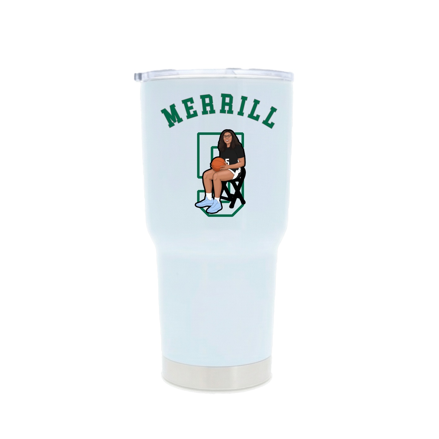 30oz Stainless Steel Tumbler — Shirsey Arch in White