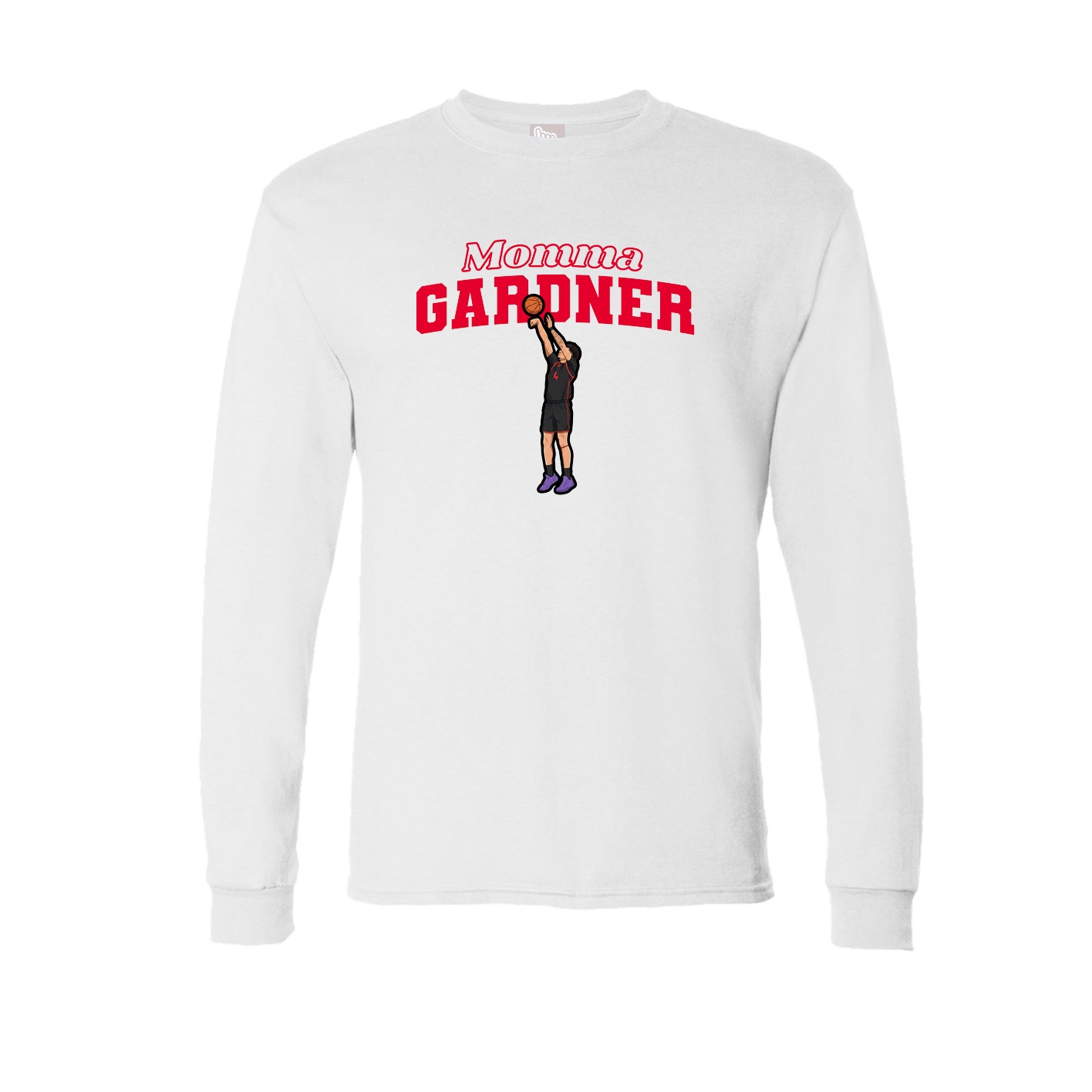 Long Sleeve Tee — Mothers Day Block in White