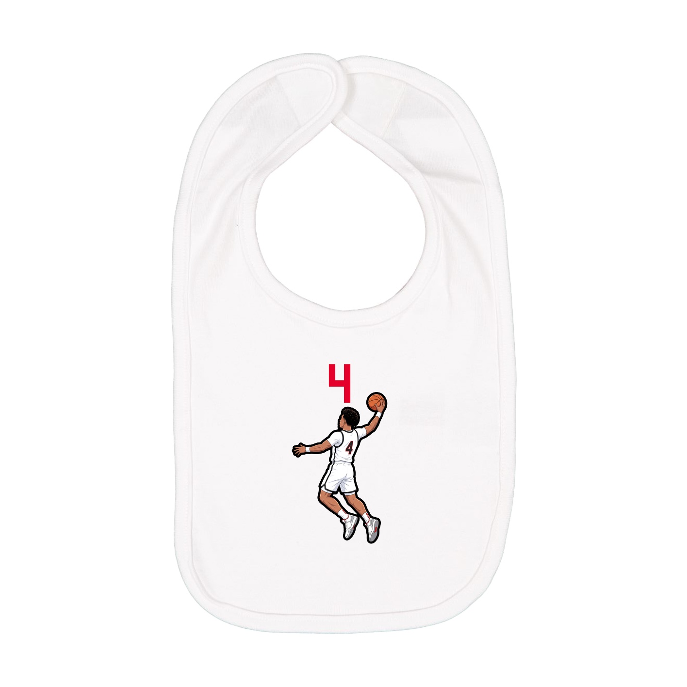 Infant Bib — Number Top in White