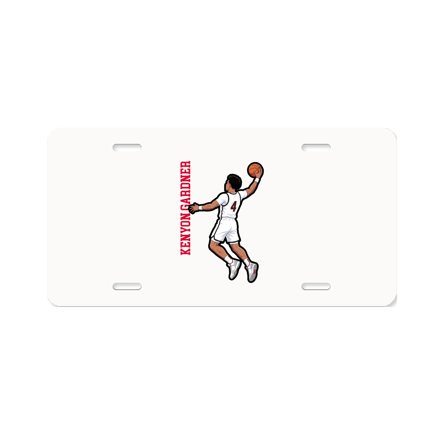 License Plate — Name Vertical in Classic