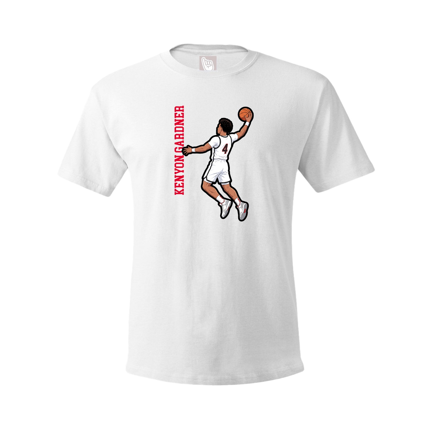 Youth Tee — Name Vertical in White