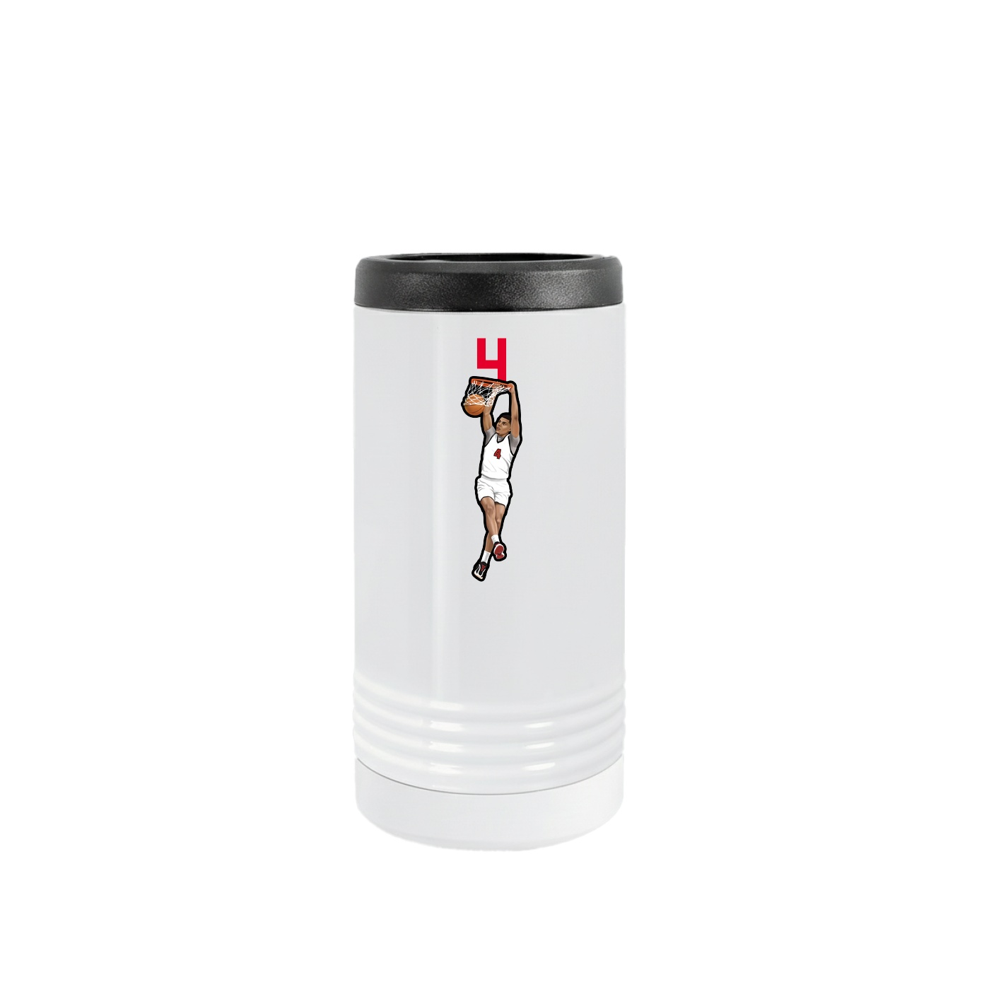 Slim Beverage Holder — Number Top in White