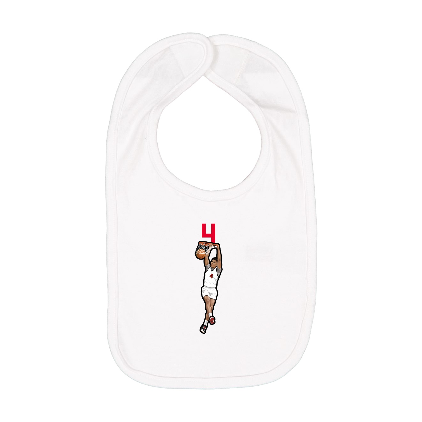 Infant Bib — Number Top in White