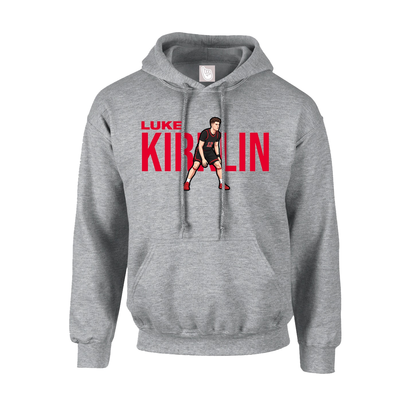Youth Hoodie — Player Name in Grey