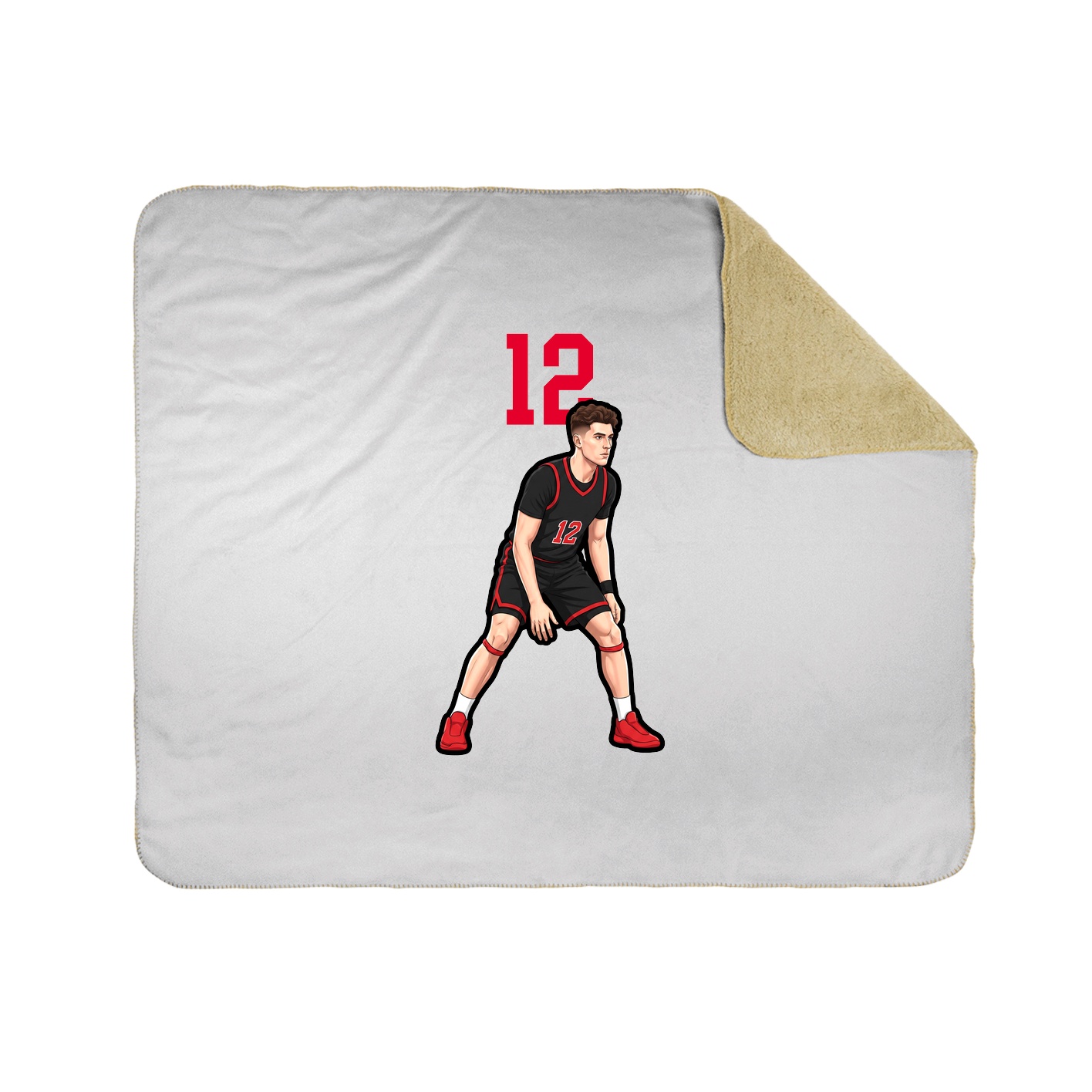 Throw Blanket — Number Top in White