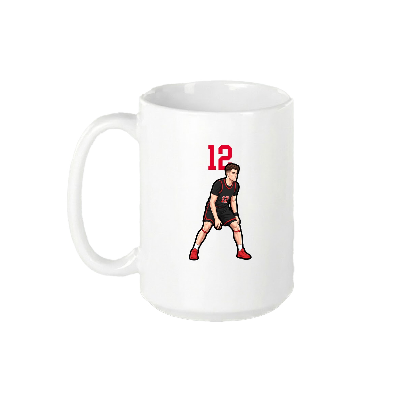 15oz Coffee Mug — Number Top in White