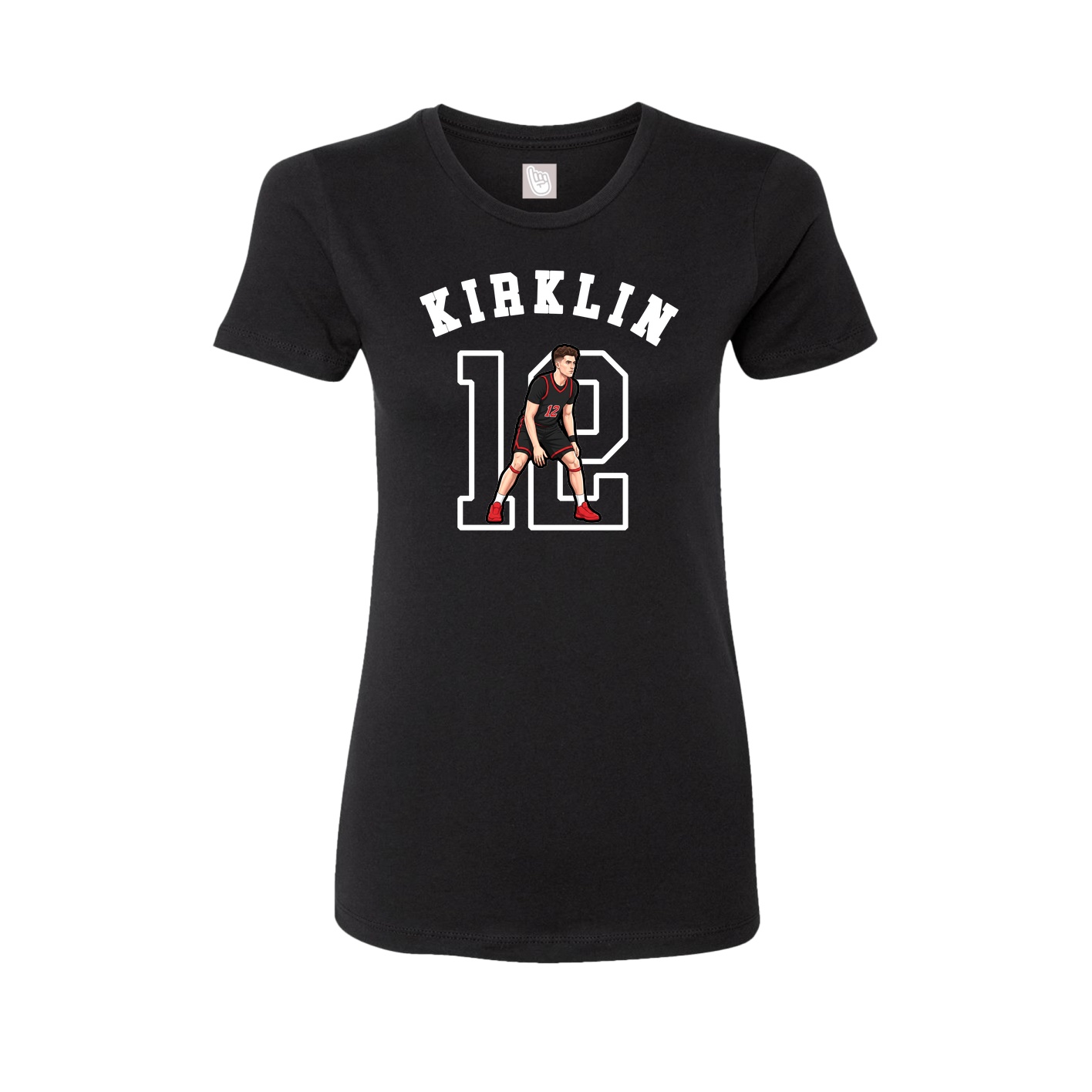 Fitted Women's Tee — Shirsey Arch in Black