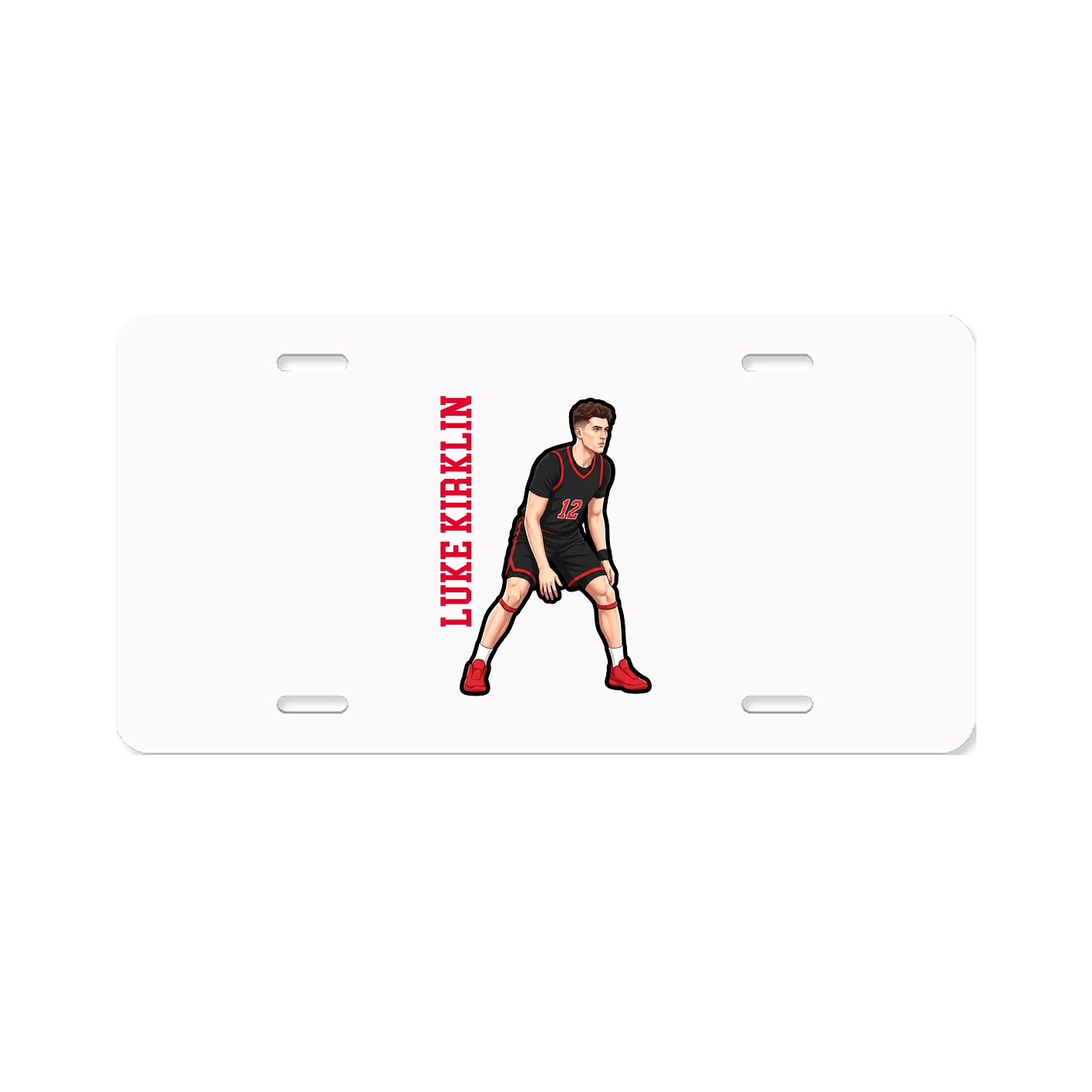 License Plate — Name Vertical in Classic