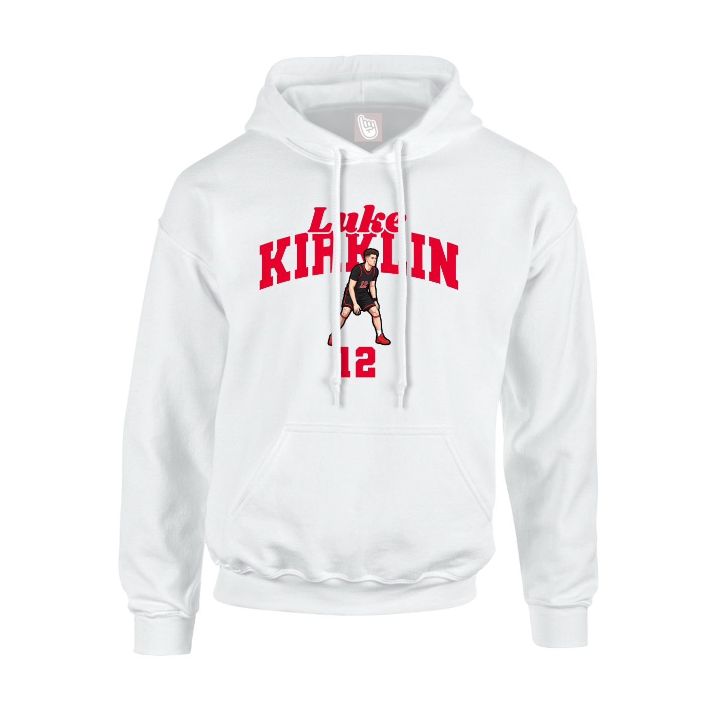 Youth Hoodie — Signature Arch in White