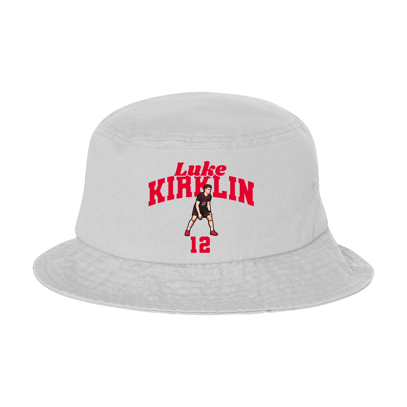 Bucket Cap — Signature Arch in White