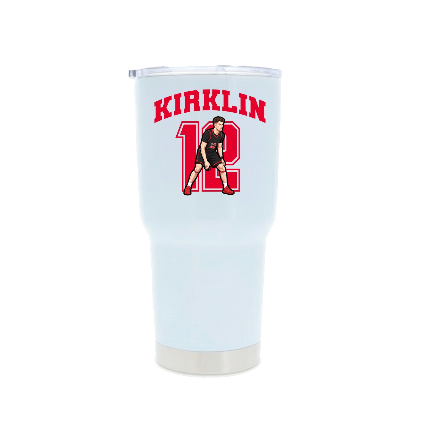 30oz Stainless Steel Tumbler — Number in White