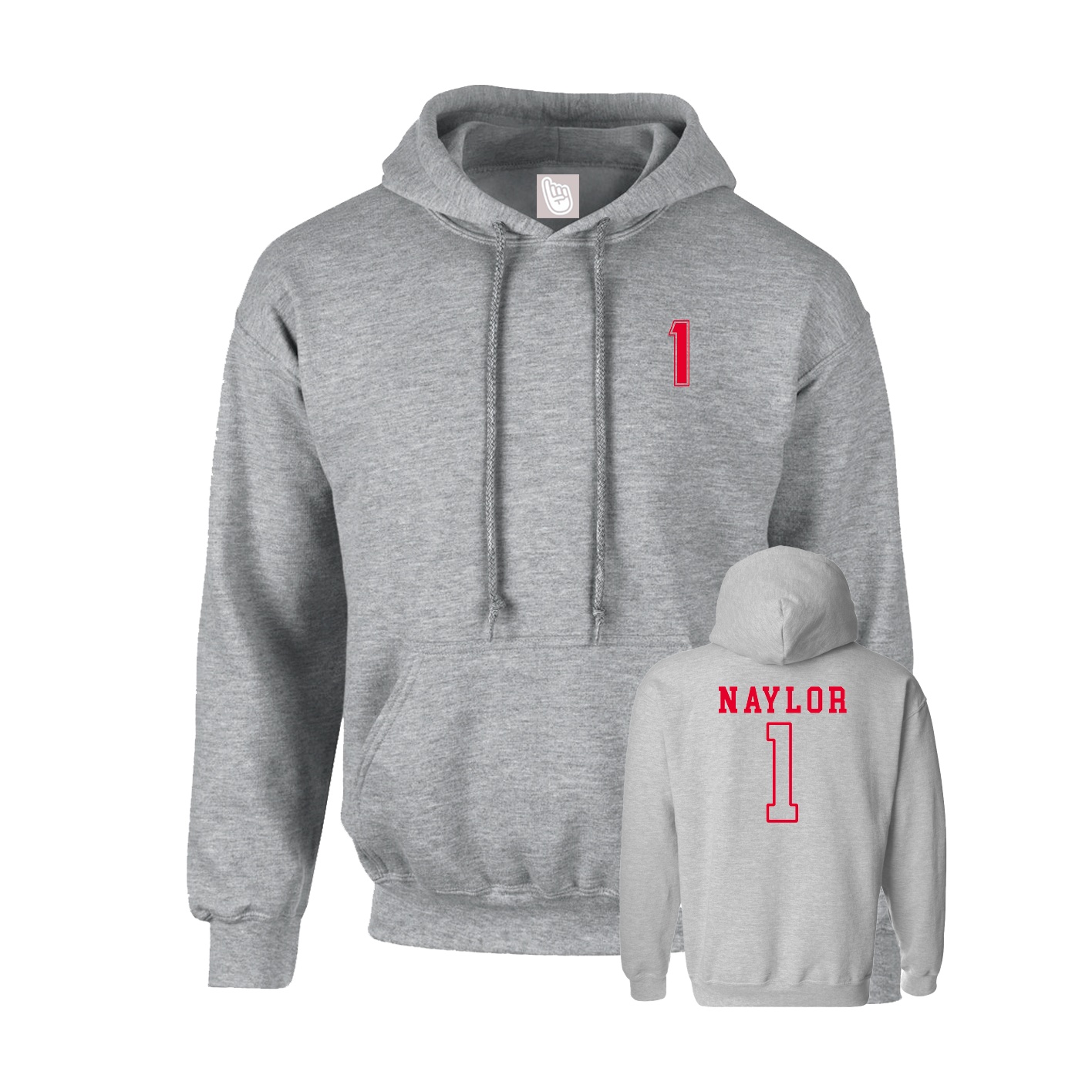 Hoodie — Chest Back in Grey