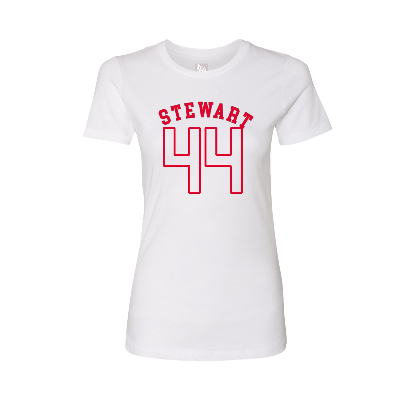 Fitted Women's Tee — Shirsey Arch in White
