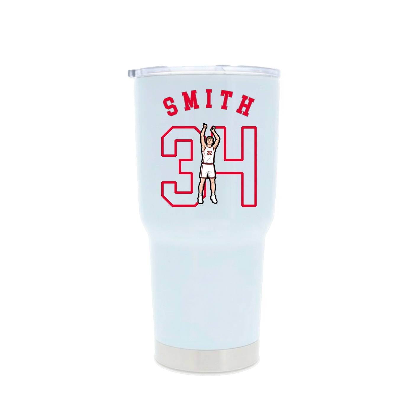 30oz Stainless Steel Tumbler — Shirsey Arch in White
