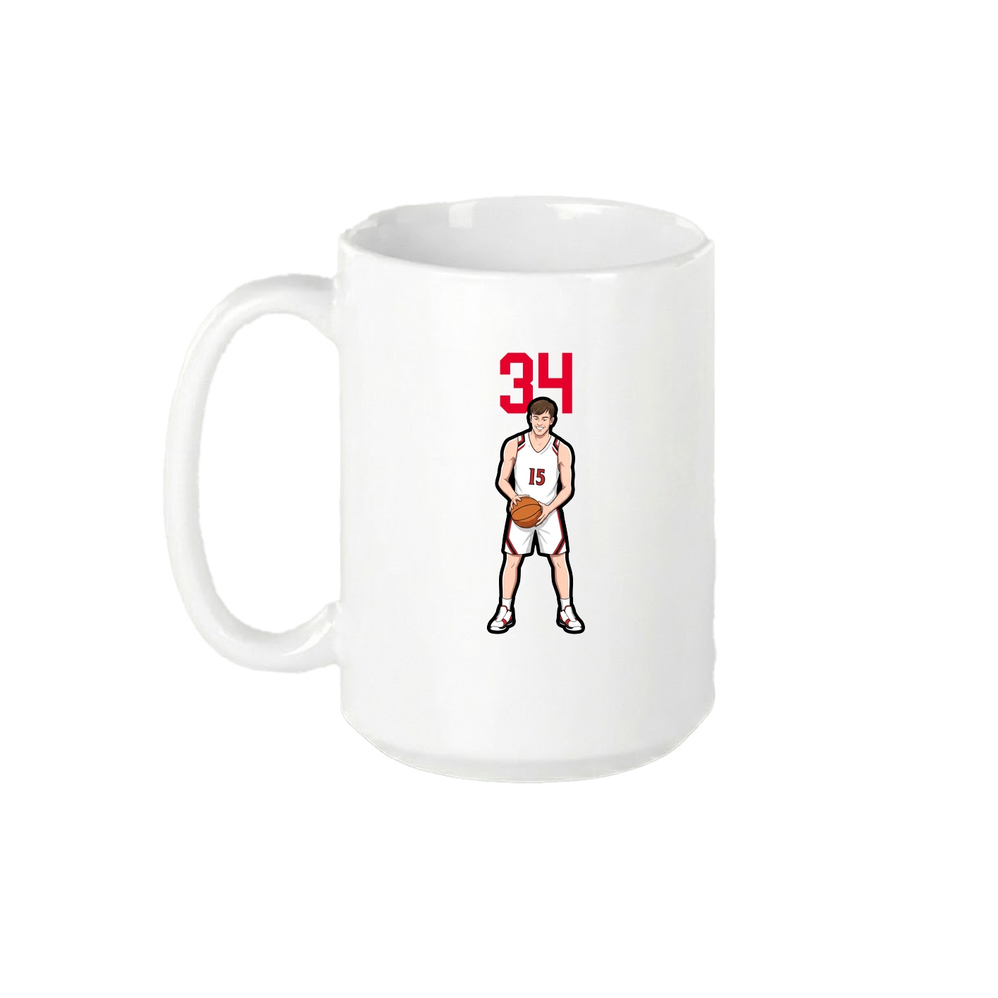 15oz Coffee Mug — Number Top in White