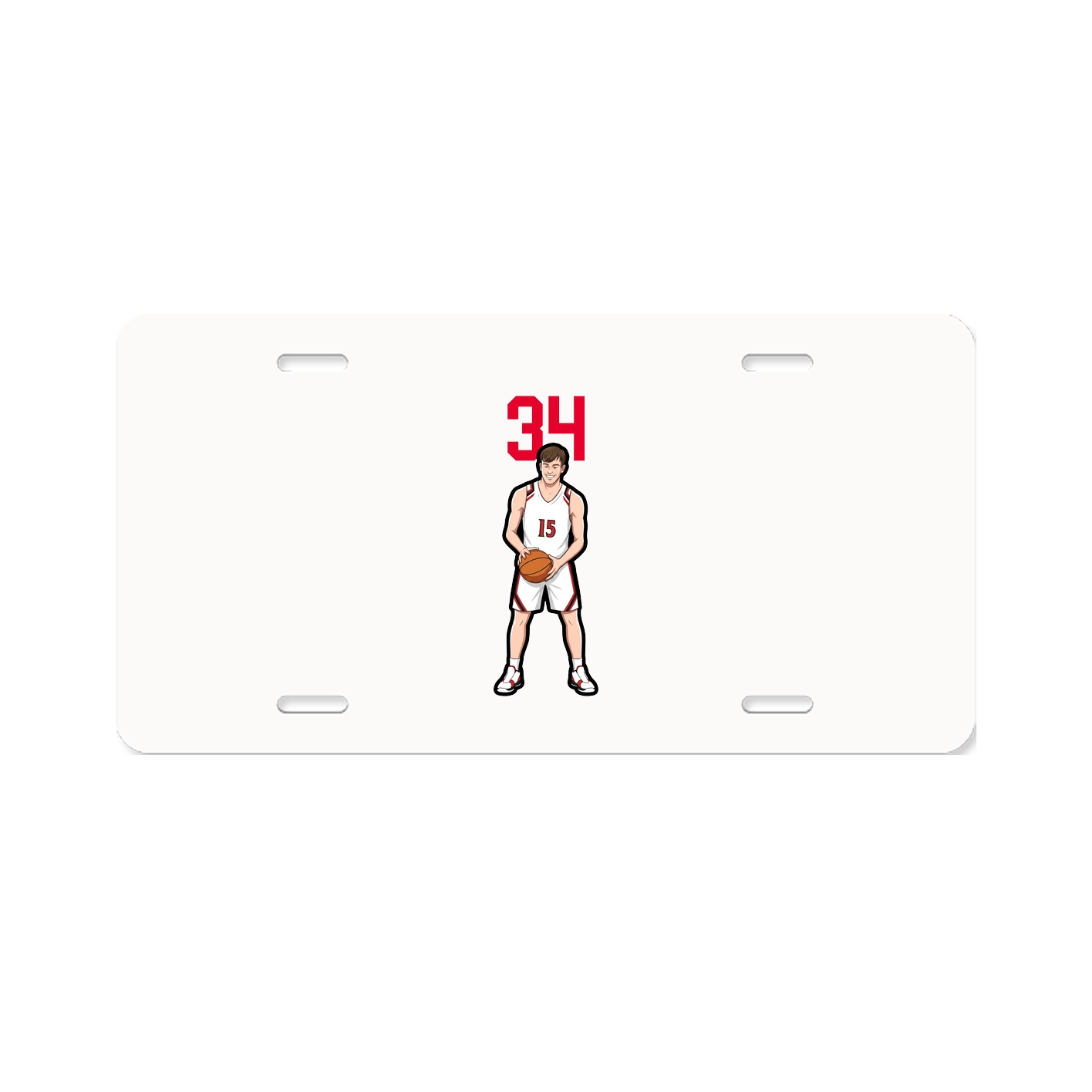 License Plate — Number Top in Classic