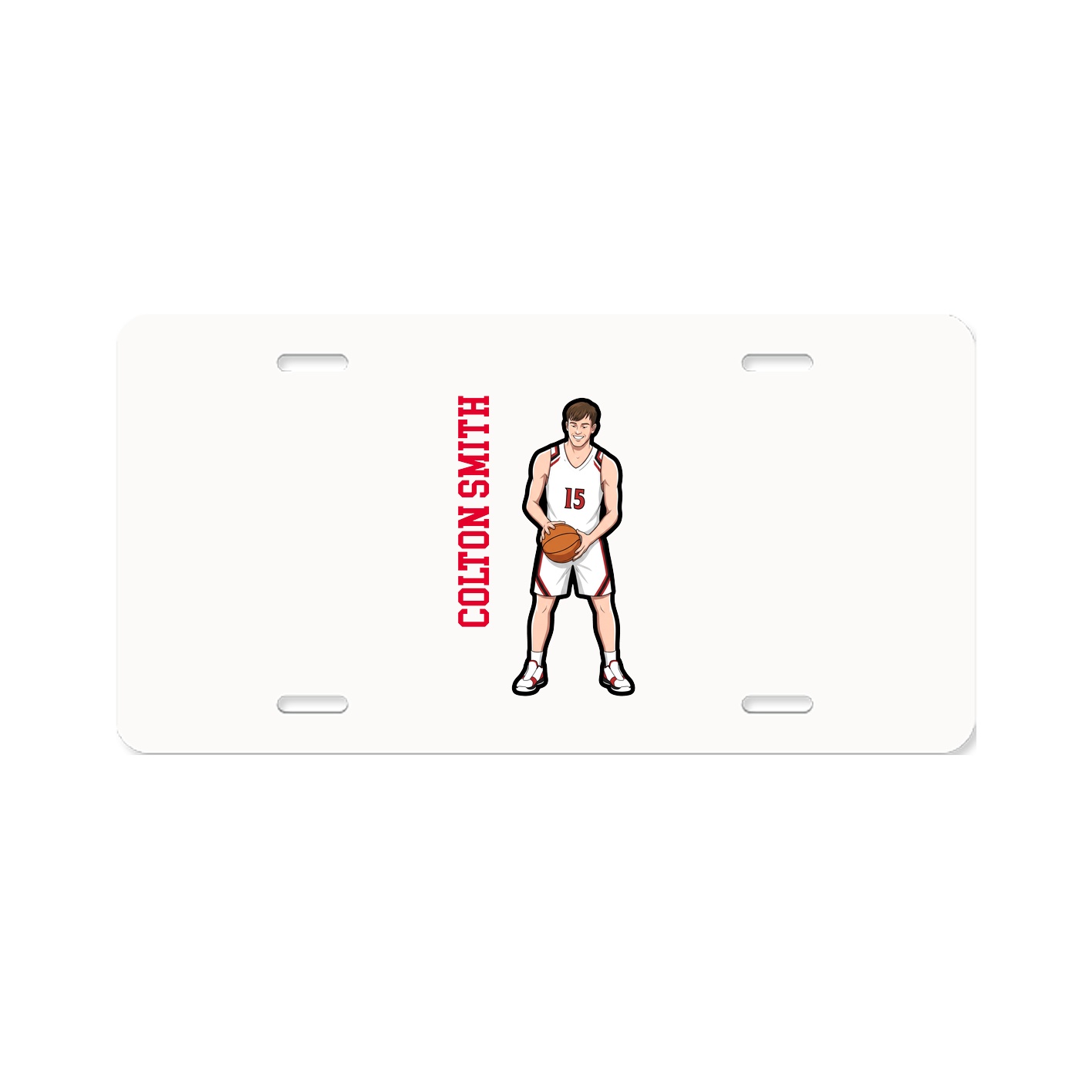 License Plate — Name Vertical in Classic