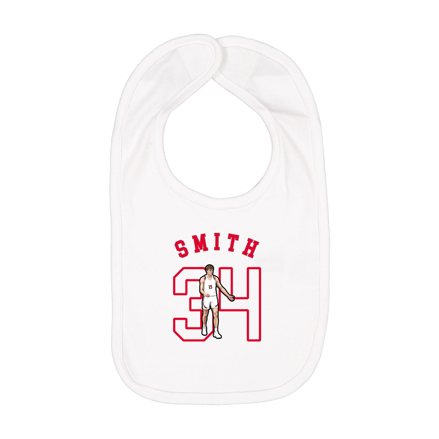 Infant Bib — Shirsey Arch in White