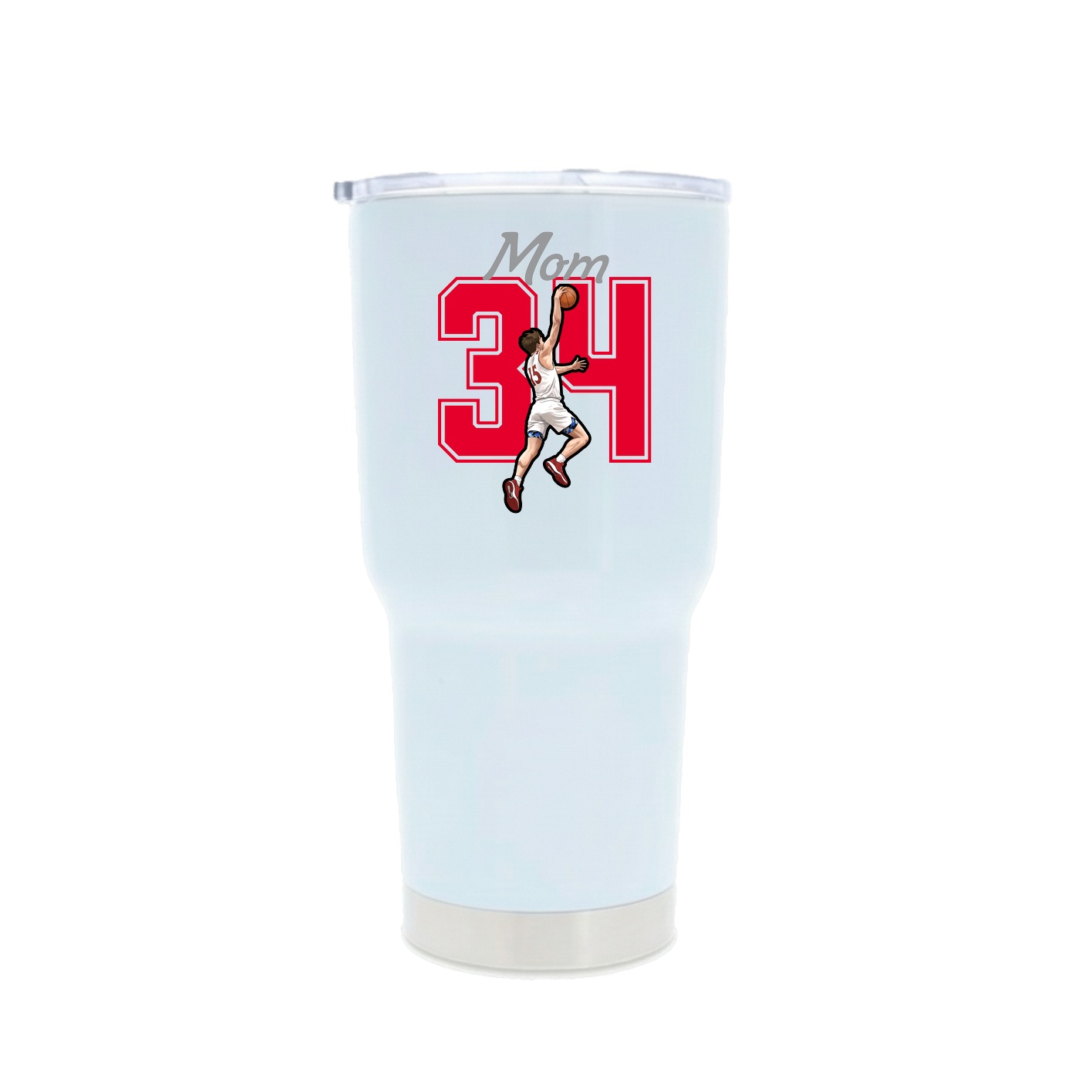 30oz Stainless Steel Tumbler — Mothers Day Shirsey in White