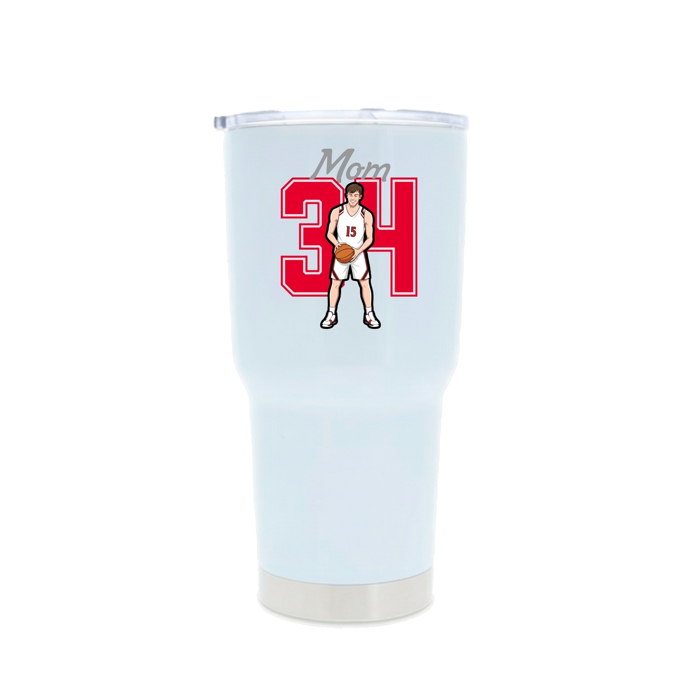 30oz Stainless Steel Tumbler — Mothers Day Shirsey in White