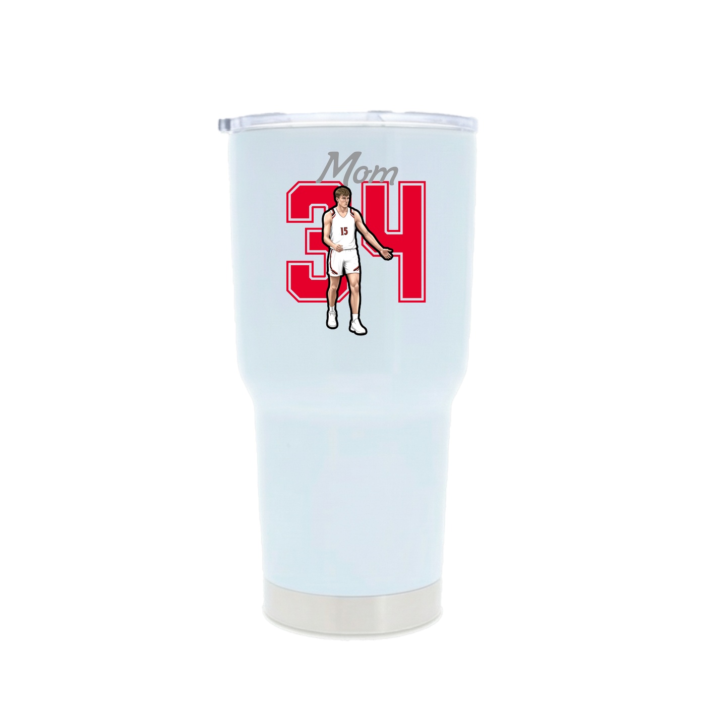 30oz Stainless Steel Tumbler — Mothers Day Shirsey in White