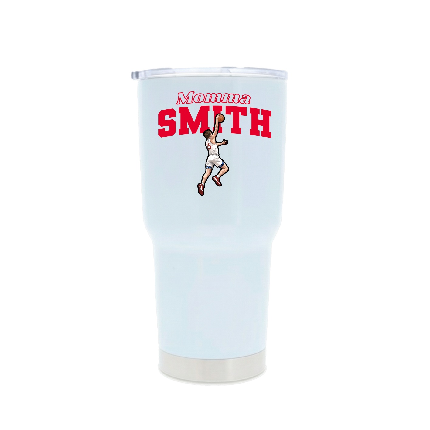30oz Stainless Steel Tumbler — Mothers Day Block in White