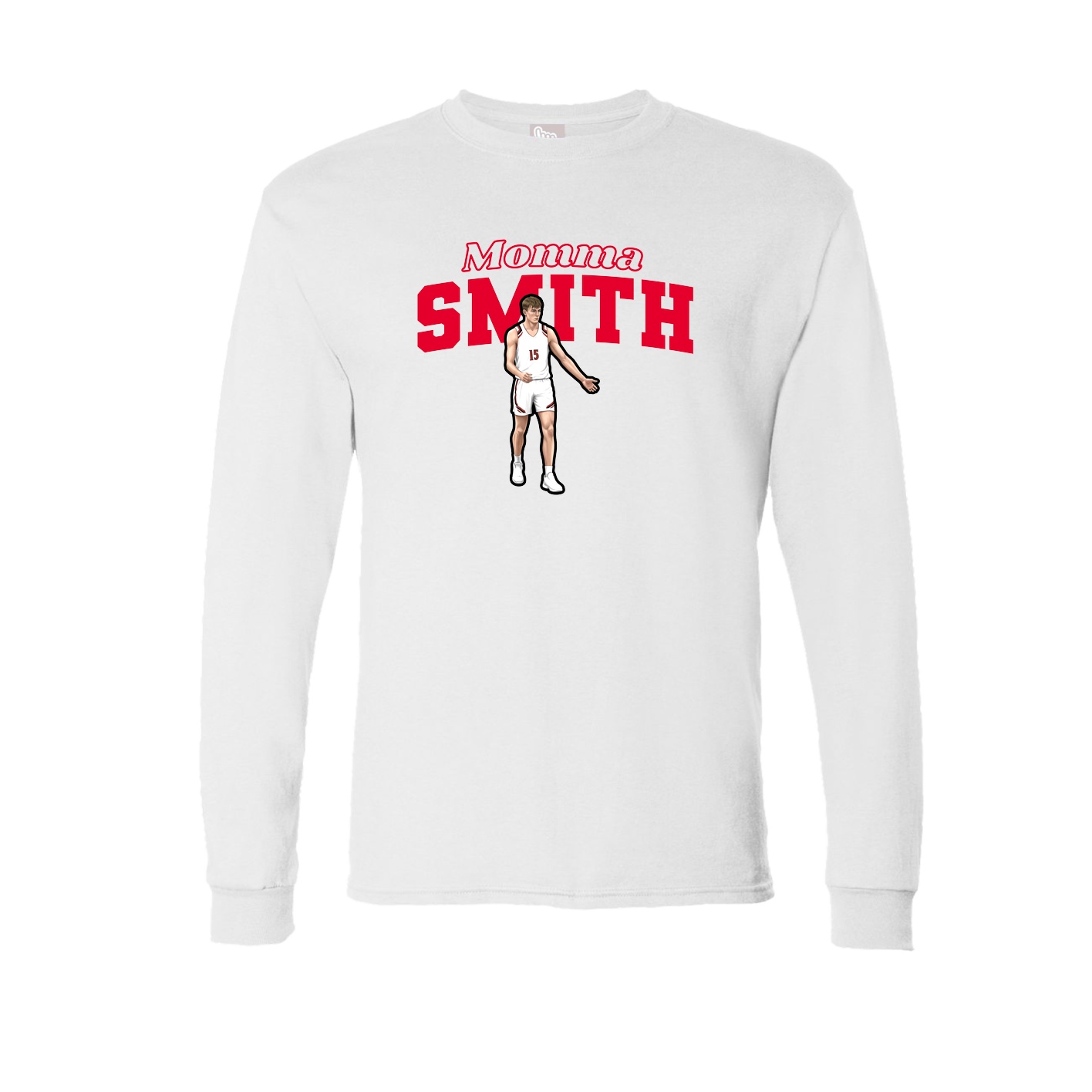 Long Sleeve Tee — Mothers Day Block in White