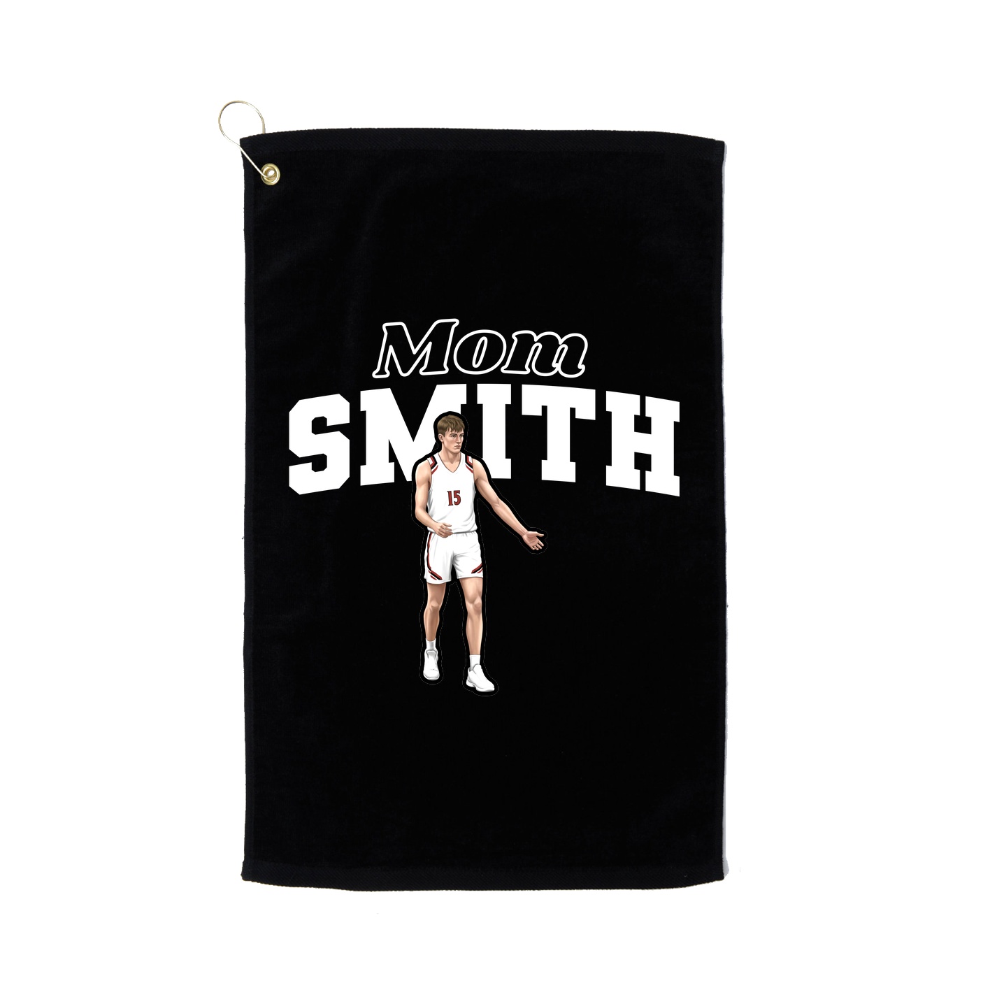 Golf Towel — Mothers Day Block in Black