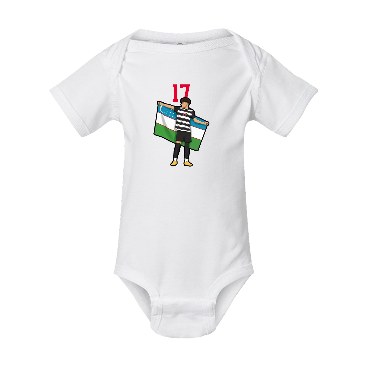Baby Onesie — Number Top in White