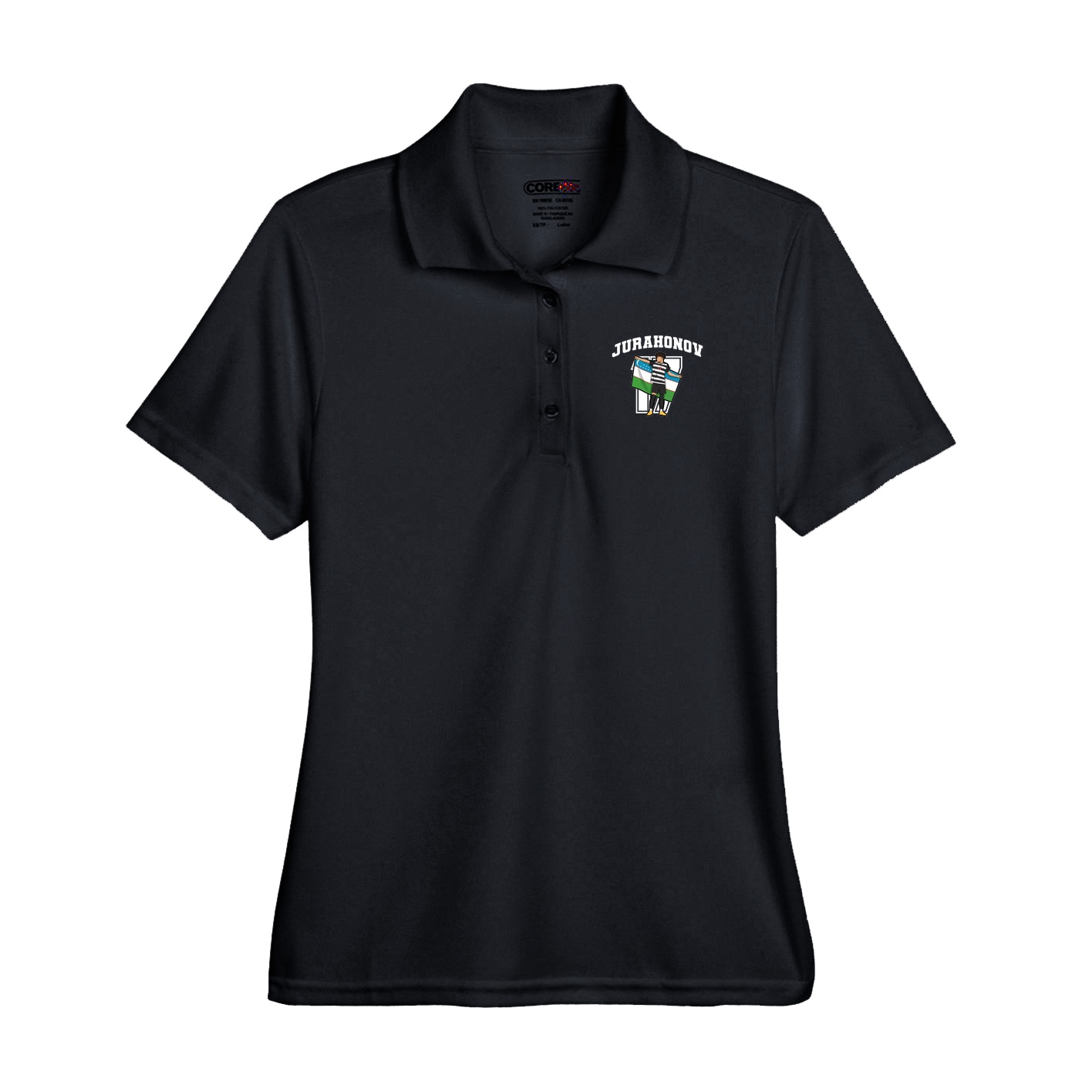 Performance Polo — Number in Black